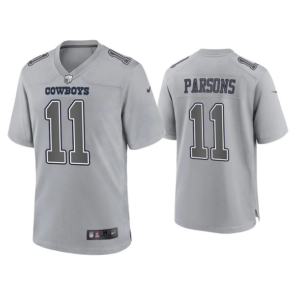 Men's Dallas Cowboys #11 Micah Parsons Grey Atmosphere Fashion Stitched Game Jersey